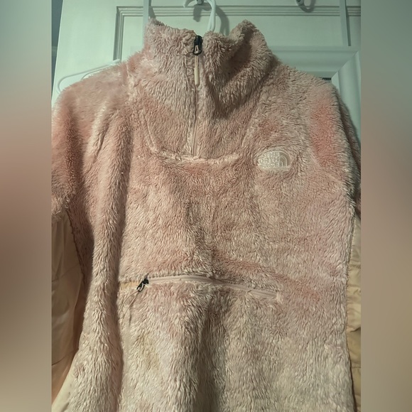 Tnf The North Face Sherpa Fleece Insulated 1/4 Zip Pink Jacket Top - Women L New - Picture 2 of 4